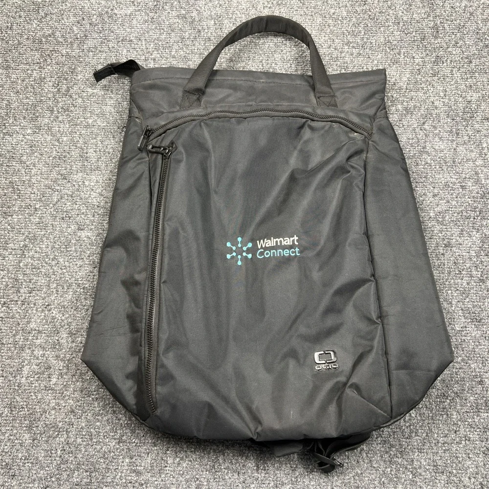 OGIO Walmart Connect Logo Versatile Backpack Zippered Black Handle Padded Bag